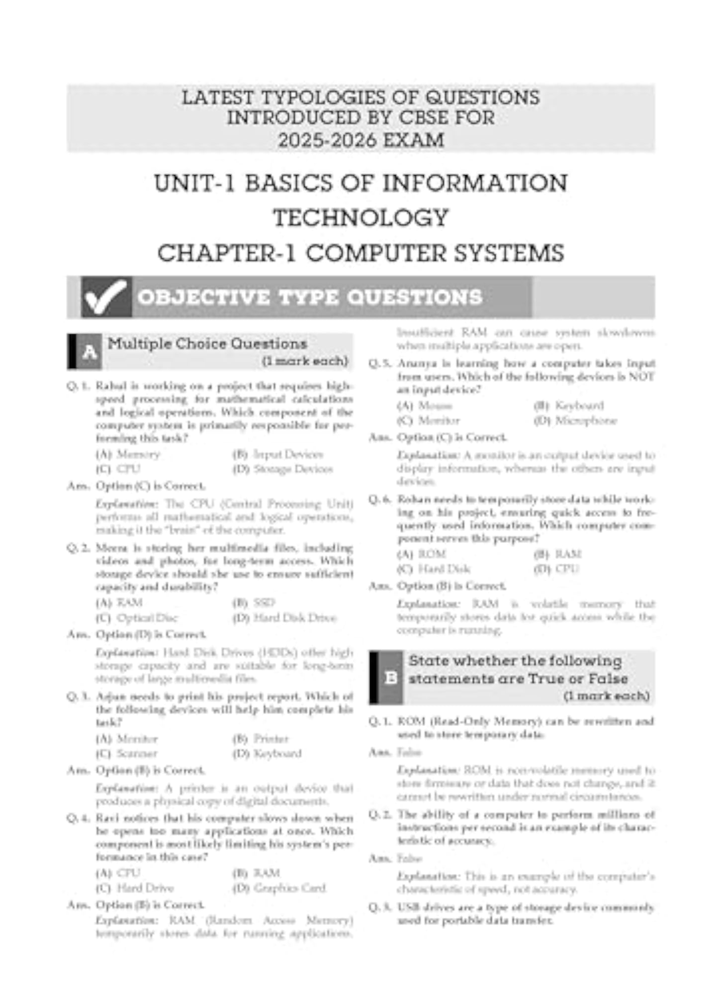 Oswaal CBSE Bank Class 9 Computer Applications, Exam Preparation Guide