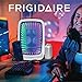 Frigidaire Gaming Light Up Mini Beverage Refrigerator, 6 can, 4 liters, Cooler with large see through door and LED lights Perfect for Gaming Experience, Home, Office, or Cars.12V Charger (White)
