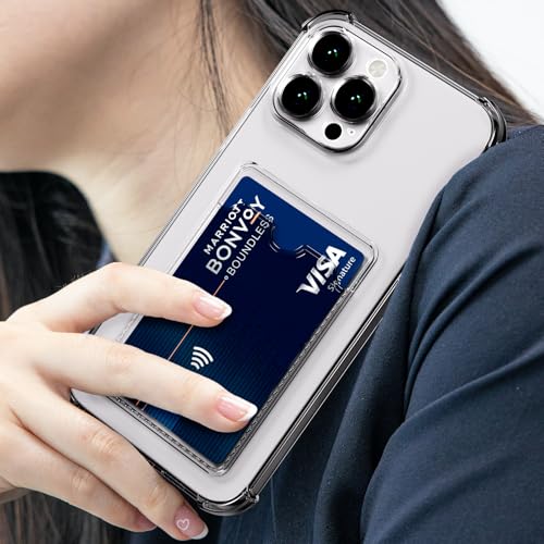 Image of AKABEILA Case for iPhone 14 Clear Cute Phone Case Soft TPU Wallet Case Slim Bag Cover Shockproof with Card Slot Holder