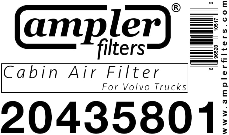 Miniatura 6 de Filtro de aire de cabina AMPLER 20435801- repuesto para camiones Volvo - Repl también P606555, CAF24000, PA4681, AF26405, AF2428, PA10187, C15954,