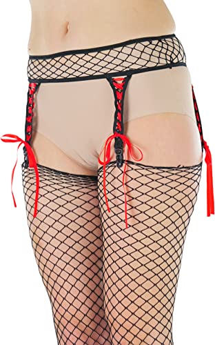Image of ToBeInStyle Women's Attached Garter Belt Suspender Nylon Stocking Pantyhose