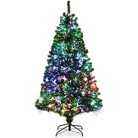 COSTWAY Árbol de Navidad de Fibra Óptica Cover