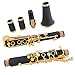 Bb Clarinet Beginner Lacquer Gold 17 Keys Black Clarinete Student Musical Instrument Clarinet for Beginner
