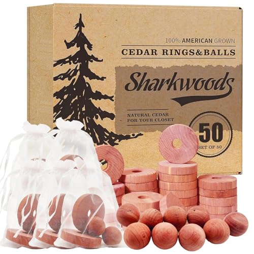 Cedar Blocks for Clothes Storage 50 Pack...