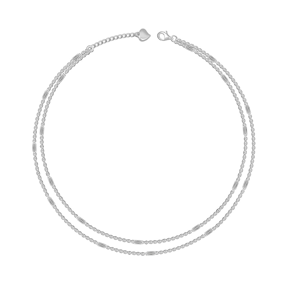 GIVA925 Silver Fantastic Shine Anklet | Gifts for Women and Girls | With Certificate of Authenticity and 925 Stamp | 6 Months Warranty*-image-7
