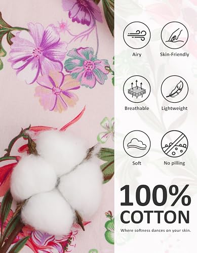 100% Cotton Pajamas for Women 2 Piece PJs Set Long Sleeve Button Down Breathable Woven Sleepwear Loungewear XS-XXL3