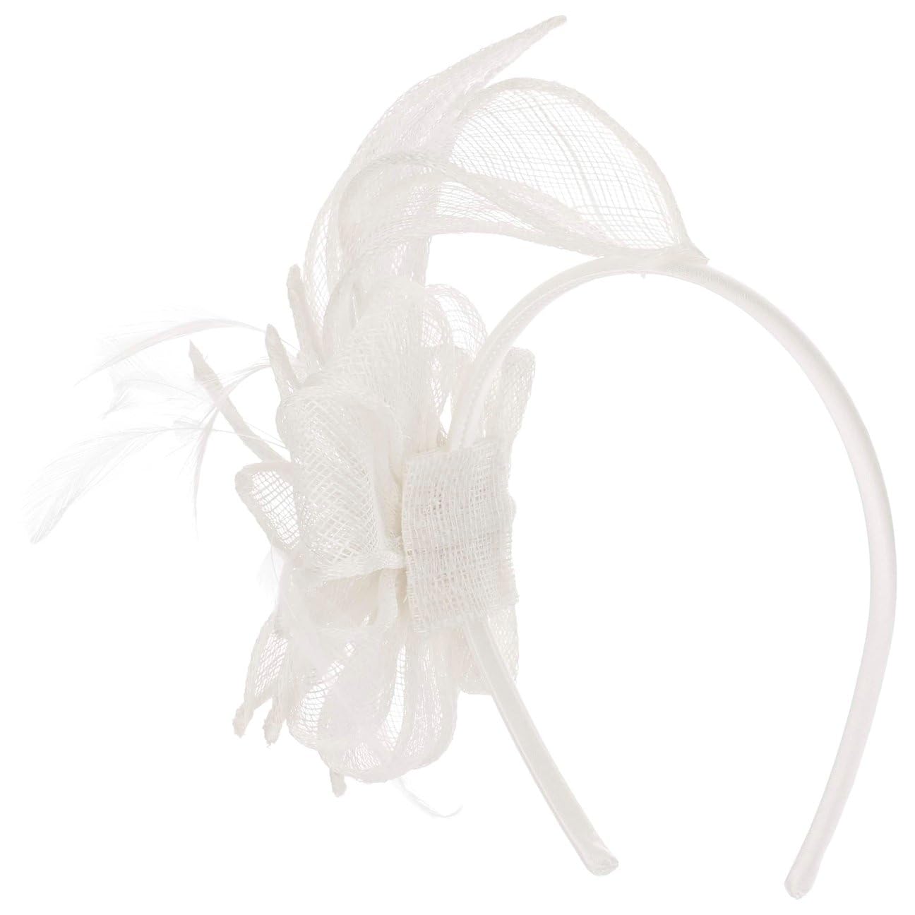 Seeberger Vanola Sinamay Fascinator Haarschmuck Kopfschmuck Haarreif Damen - Frühling-Sommer Sommer - One Size weiß