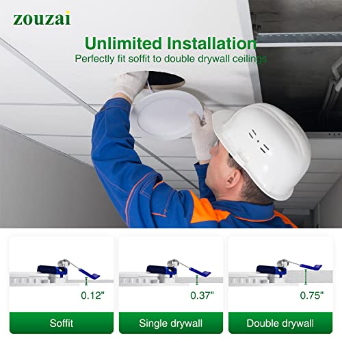 Zouzai 24 Pack 6 Inch Ultra-Thin Led Recessed Ceiling Light With Junction Box 5Cct Adjustable Dimmable Can-Killer Downlight - Etl And Energy Star Certified (24 Pack,5Cct, 6 Inch) #TOP6