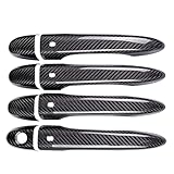 Car Exterior Outer Door Handle Türgriffabdeckung aus Kohlefaser, Verkleidung der Außentürgriffe im Auto, passend for Maserati Levante Ghibli Quattroporte 2013–2017, Ersatz Auto-Außentürgriff