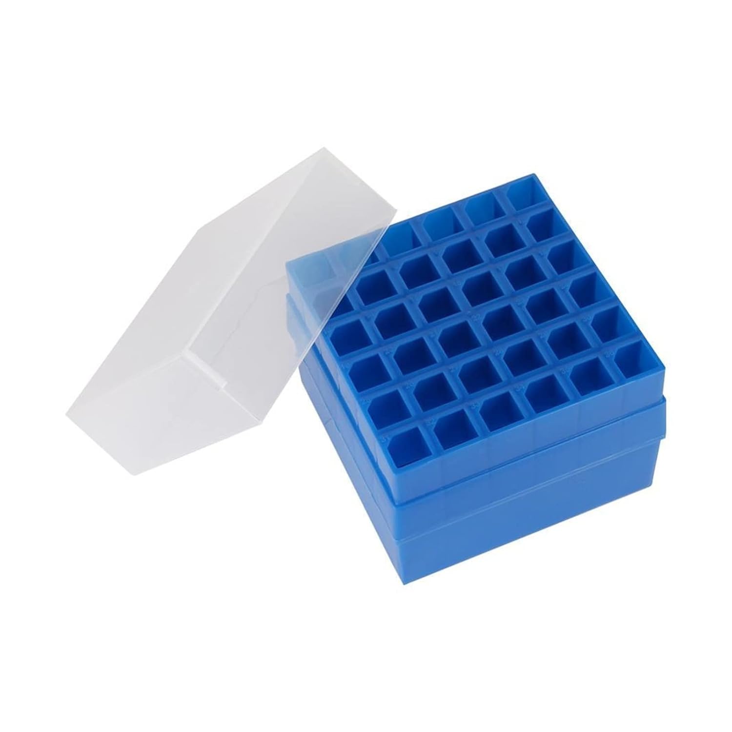 Run Ken Plastic 36 Sockets Centrifuge Tube Rack Box with Clear Cover 10ml/15ml Centrifugal Tube Holder Laboratory Test Tube Supplies