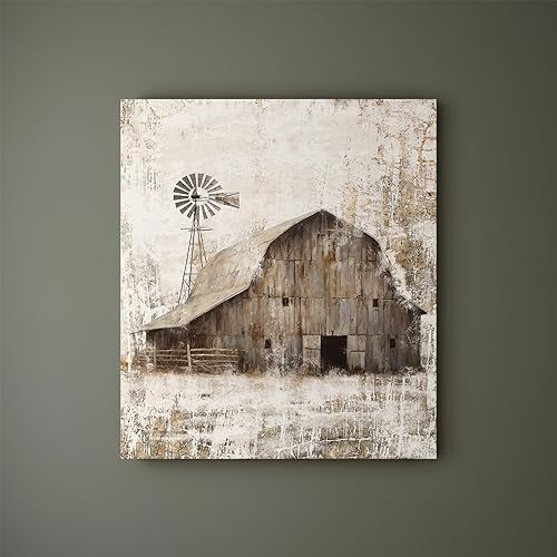 Luslya-Rustic-Old-Barn-Wall-Art-Canvas-Farmhouse-Windmill-Barn-Abstract-Painting-Wall-Decor-Framed-Posters-Home-for-Living-Room-Bedroom-Bathroom-Decoration-12×16-inch Luslya Rustic Old Barn Wall Art Canvas Farmhouse Windmill Barn Abstract Painting Wall Decor Framed Posters Home for Living Room Bedroom Bathroom Decoration 12×16 inch
