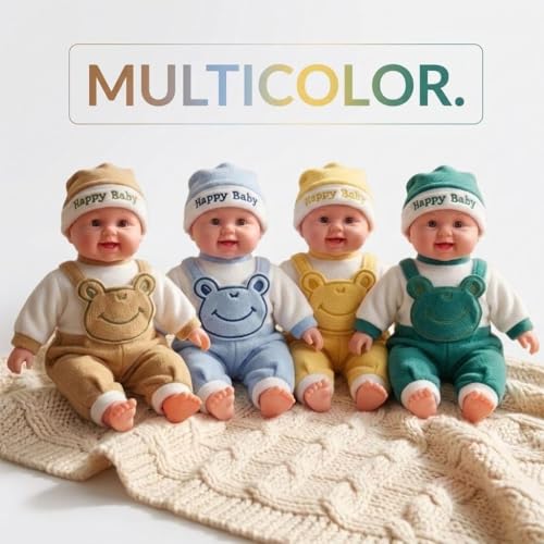 Image of Musical Baby Doll Toy 35 cm for Kids - Soft Plush Talking & Singing with Touch Sensor, Interactive Baby Boy & Girl Doll in Colorful Dress,Gift Toy (Happy Baby Multicolor)