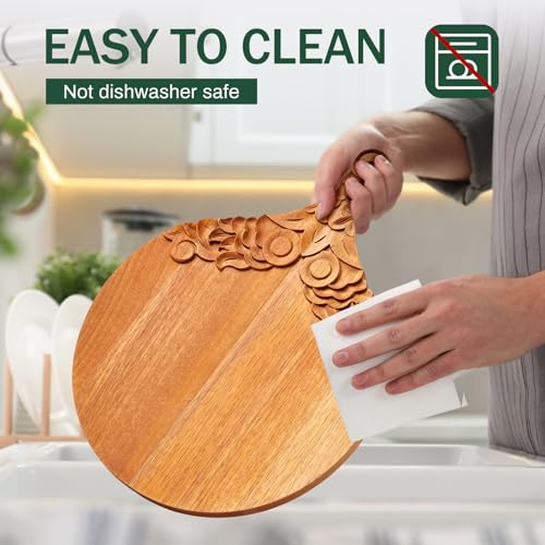 Set 2 Tablas de Cortar de Madera Mango con Mango miniatura 6