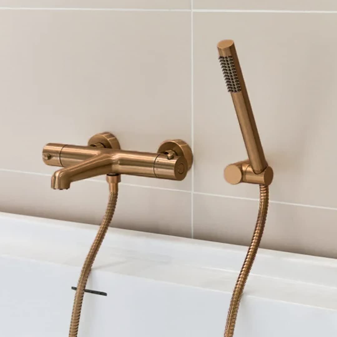 Essebagno Mezclador termostático de bañera y ducha Luisa en cobre
