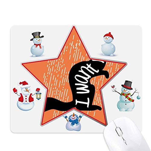 Tapis de souris Famille Bonhomme de Neige et Étoiles pour sublimer votre bureau en hiver