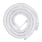 Power Gear Telephone Coil Cord, 25 Feet, White, 76122