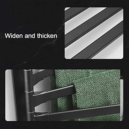 Porte-serviettes mural en aluminium spatial design noir mat - 5