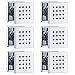 Homedec®Shower Spa Brass Square Massage Jets Spray Body Shower Set, Chrome Finish(Pack of 6)