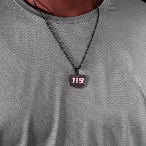 Motocross Number Necklace - Pendant for Dirt Bike and Motocross Racing - 3 Digit Chain - Racing Number Jewelry and Chain4