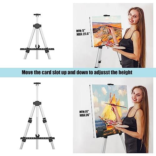 Image of Art Painting Display Easel Stands - Portable Adjustable Floor Artist Easels