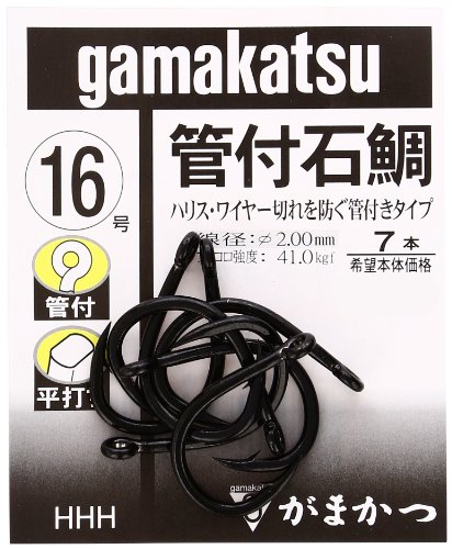 がまかつ(Gamakatsu) バラ 管付石鯛(黒) 16