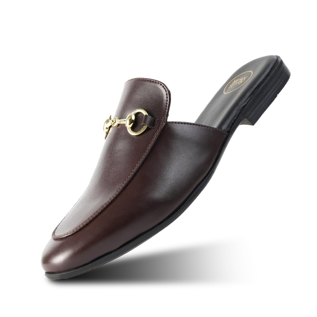 monkstory Horsebit Classic Mules - Brown-picture-34