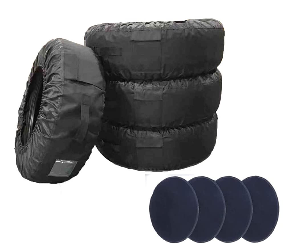 Housse De Roue De Secours Noire - Protection Pneu 15-17" - Transport Propre & Pratique