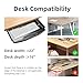 Solid Steel Under Desk Keyboard Tray Slide Out with 360° Rotating Mouse Platform,Keyboard Shelf Sliding,Under Desk Mounted Keyboard Holder,Under Desk Keyboard Drawer 28