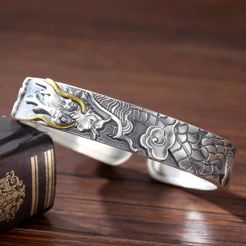 S925 Sterling Silver Bracelet, Open Bangle Cuff Design, Men's Gift Jewelry for My Man3