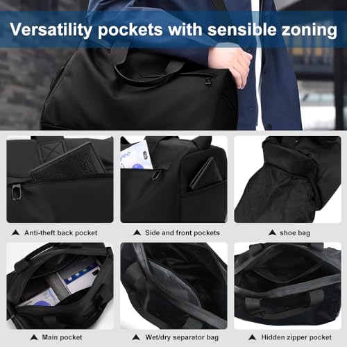 YBCCBY Gym Sports Bag, Sports Travel Duffel Bag, Foldable Overnight Weekend Bags, Yoga Gym Bag - Image 4
