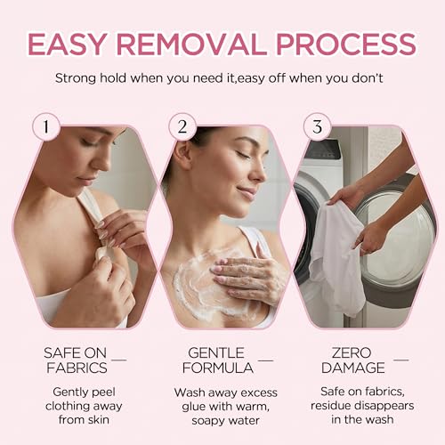 LOVEALERT Body Glue for Clothes – 20ml Liquid Fashion Tape Alternative, Fast Drying 60s Body Adhesive for Clothing, Sweat Resistant Skin Glue for Strapless Dresses, Low-Cut Tops, Wigs(Rose) — view 6