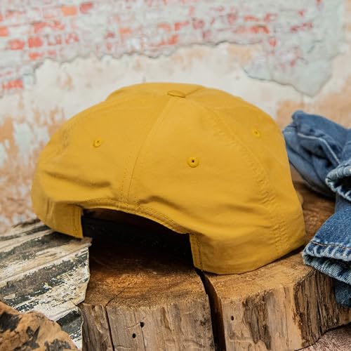 Image of WHISKEY BENT HAT CO. Western Sunset Landscape Adjustable Snapback Hat UPF 50+, Water Resistant, Roped Snapback Cap, Baseball Cap for Men (US, Alpha, One Size, Burnt Yellow)