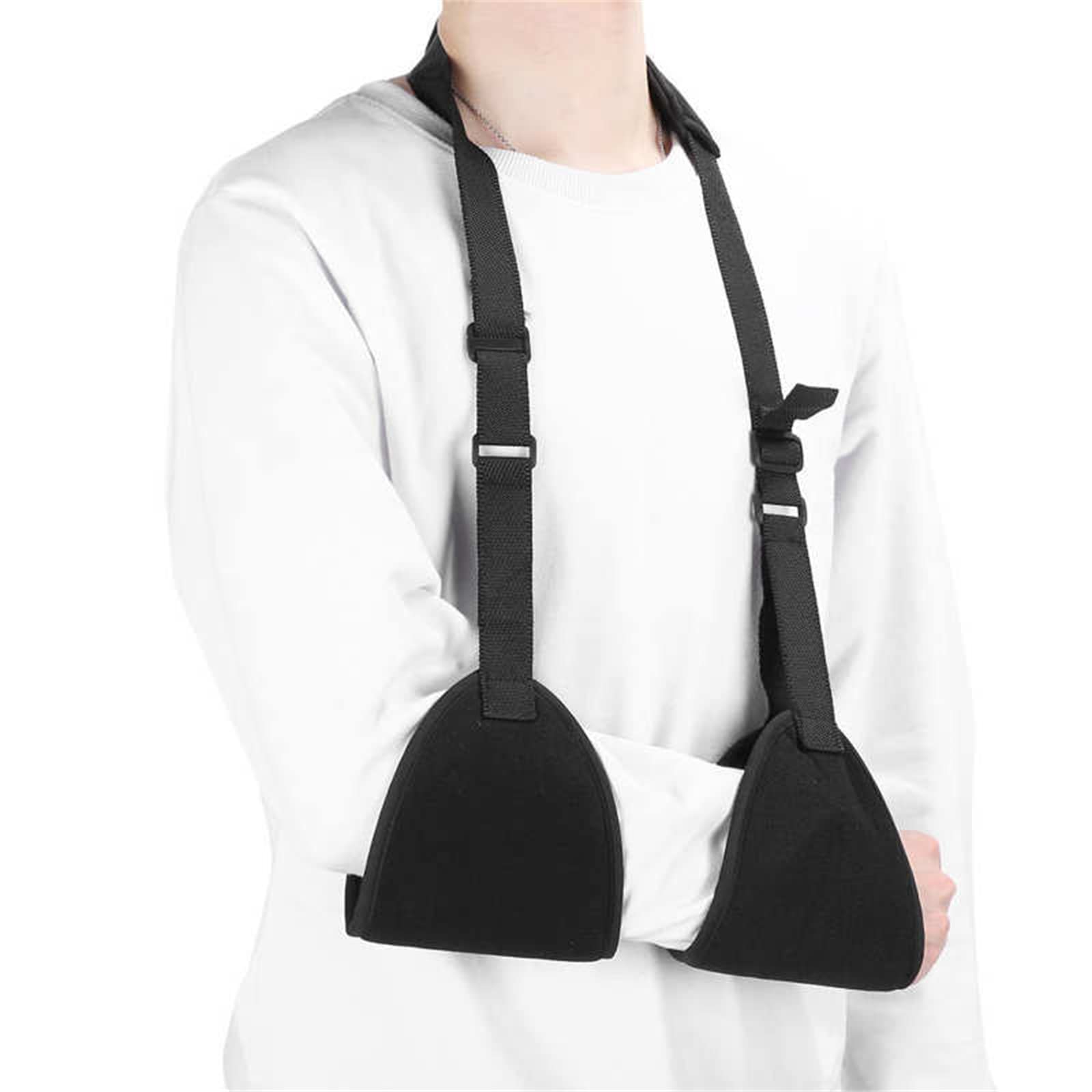 Hombro con Cabestrillo para Brazo, inmovilizador de Hombro médico, triángulo Ajustable dislocado para Soporte de Codo de muñeca Rota Correa Acolchada para Hombres o Mujeres niños