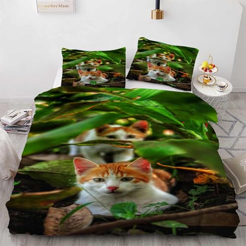 Parure de lit 90x190 animaux solution sommeil doux fermeture éclair facile pour lit enfant - 4