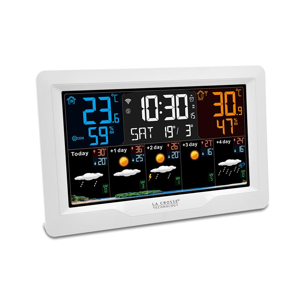 La Crosse Technology - SW403 Station météo colorée J+4 - Blanc
