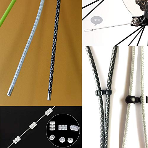 Fortoo Braided Cycling Brake Housing Cable Set Mtb Road Bike Housing Kit Gear Bicycle Components Parts (Gold) #TOP6