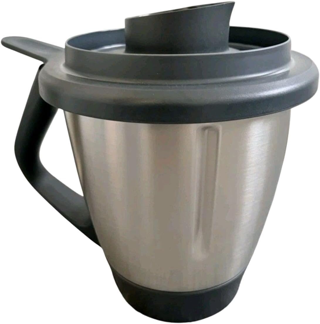 Oryginalny garnek do miksowania Thermomix TM6 w komplecie z nóżką, pokrywką, nożem i kubkiem z miarką – Vorwerk zestaw garnków do TM6