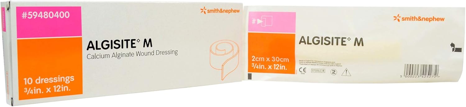 Smith & Nephew Algisite M Calcium Alginate Dressings, 3/4" X 12" Rope, Box of 10