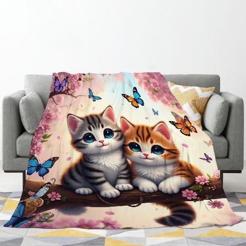 Plaid Polaire 240x260 Adulte Imprimé Chat Coloré, Plaid Couverture Polaire en Microfibre, Jeté de Canapé pour Adultes et Enfants Rester Chaud en Hiver