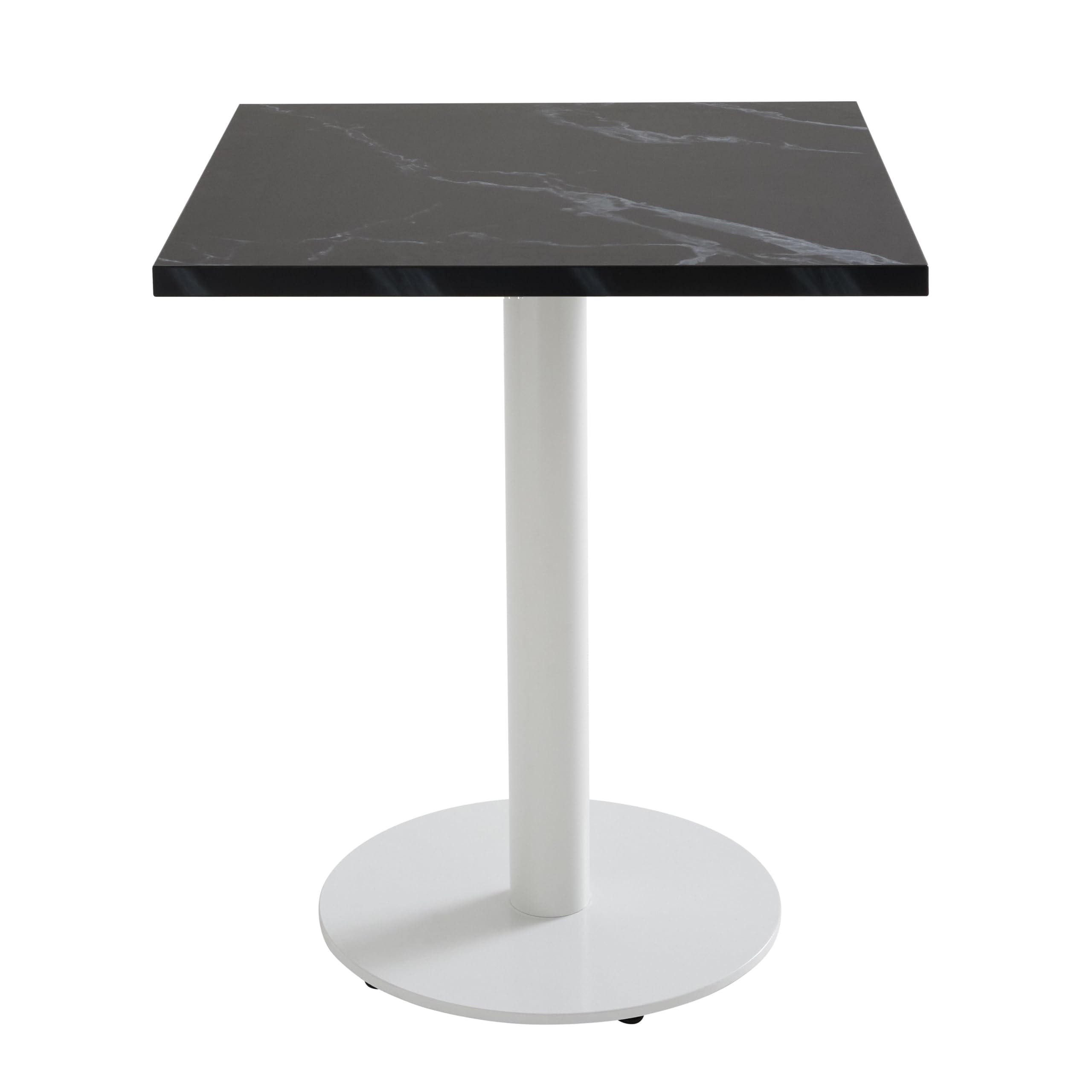 Oviala Plateau de Table carré stratifié 60 x 60 cm marbre Noir