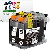 ブラザー用 LC113(BK/ブラック)×2 2本セット 互換インクカートリッジ QR/WEB説明あり 残量表示機能付 新ICチップ対応※大手チップ採用 【Green Shower製】は国内梱包検品を実施【安心一年パック】