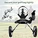 Cavevine 3 Wheel Golf Push Cart ，Foldable Walking Golf Bag Cart with Foot Brake - Golf Push-Pull Cart Accessories with Umbrella Holder and Beverage Holder