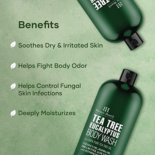 Botanic Hearth Eucalyptus Tea Tree Body Wash, Helps With Nails, Athletes Foot, Ringworms, Jock Itch, Acne, Eczema & Body Odor, Soothes Itching & Promotes Healthy Skin And Feet, 16 Fl Oz #TOP2