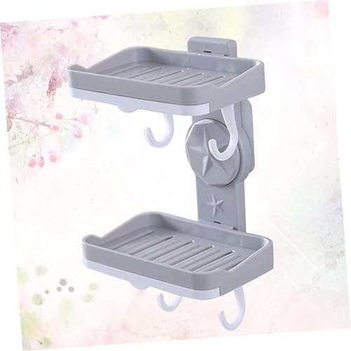 Miniatura 7 de Alipis Jabonera de plástico con ventosa, soporte de estante de pared, soporte de estante de jabón, estante de secado de jabón, escurridor de pared,