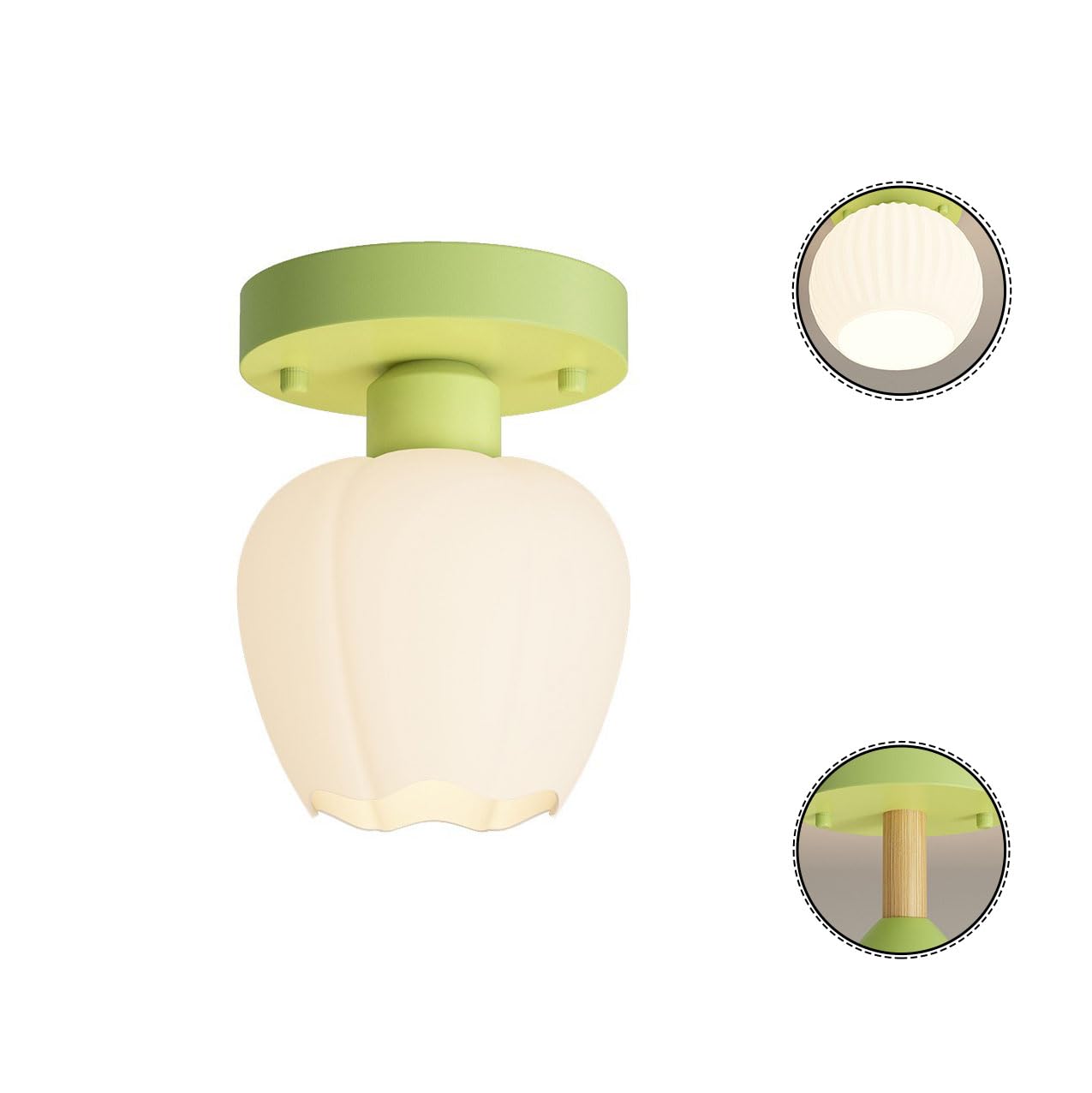 Genérico Lámpara de Techo Moderna de Estilo Nórdico con Forma de Flor LED Regulable - Elegante Luminaria Empotrada para Pasillos Y Dormitorios