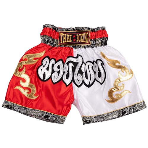 MUAY NATION Shorts de Muay Thai para crianças (2 anos - 12 anos) para meninas e meninos boxe para Ki