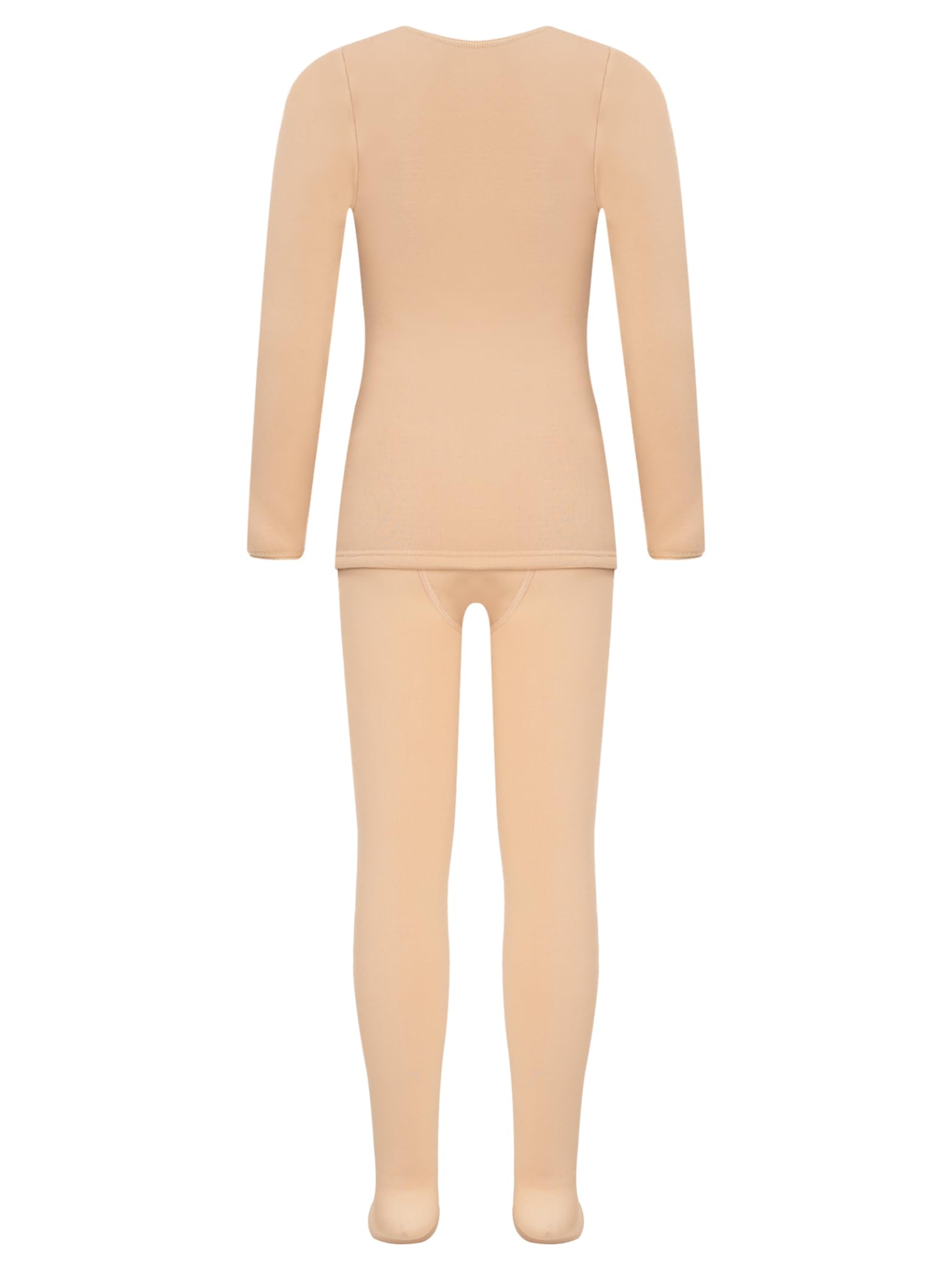 Ensemble de sous-vêtement Thermique Enfant Fille Haut de Danse avec Leggings Costume Danse Respirants Thermiques Ensemble pour Ballet et Thermiques