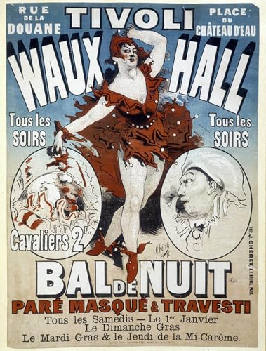 Toile Moderne Tivoli Waux Hall Jules Cheret - Art Mural Chambre 60x90