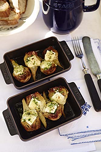 STAUB Frenchemade Mini Rectangular Cast Iron Baker - Matte Black