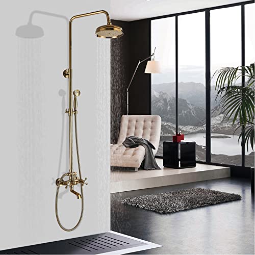 Set robinet de douche pluie 20,3 cm résistant pour mitigeur - 7